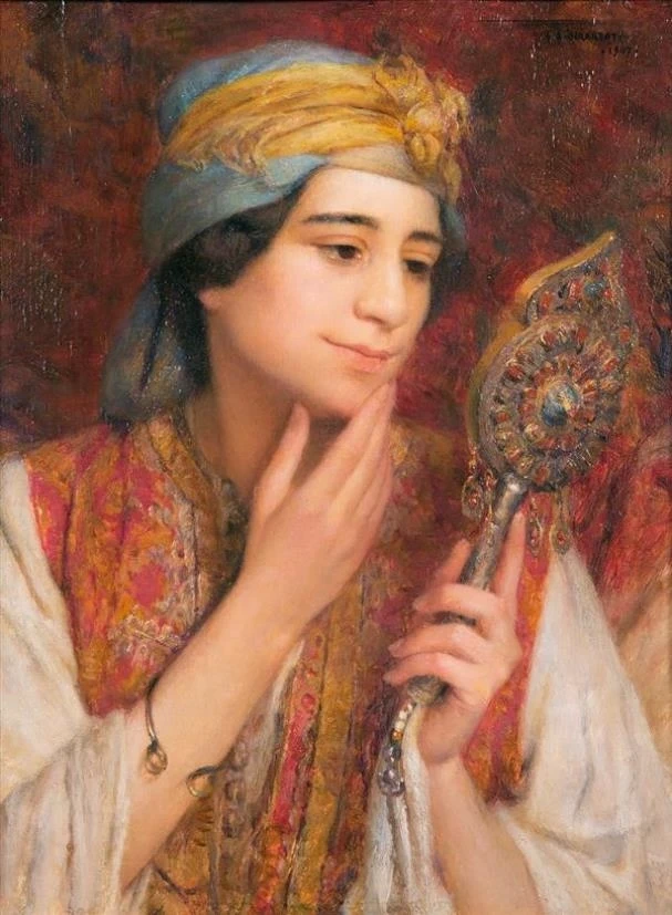 Giovane orientale con specchio, 1907